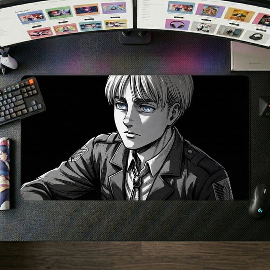 Eren anime mouse pad XL gaming desk mat Young Portrait Dark Manga