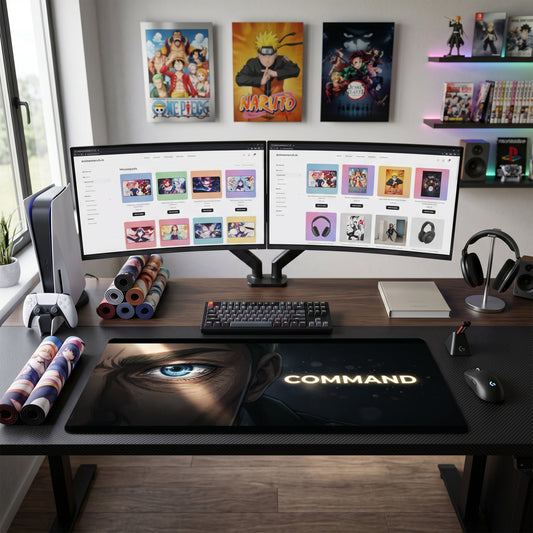 Erwin anime mouse pad XL gaming desk mat Command Cinematic Eye Portrait