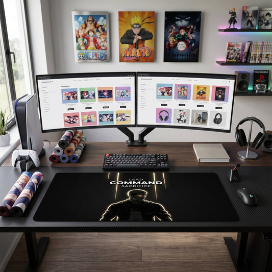 Erwin anime mouse pad XL gaming desk mat Lead Command Silhouette