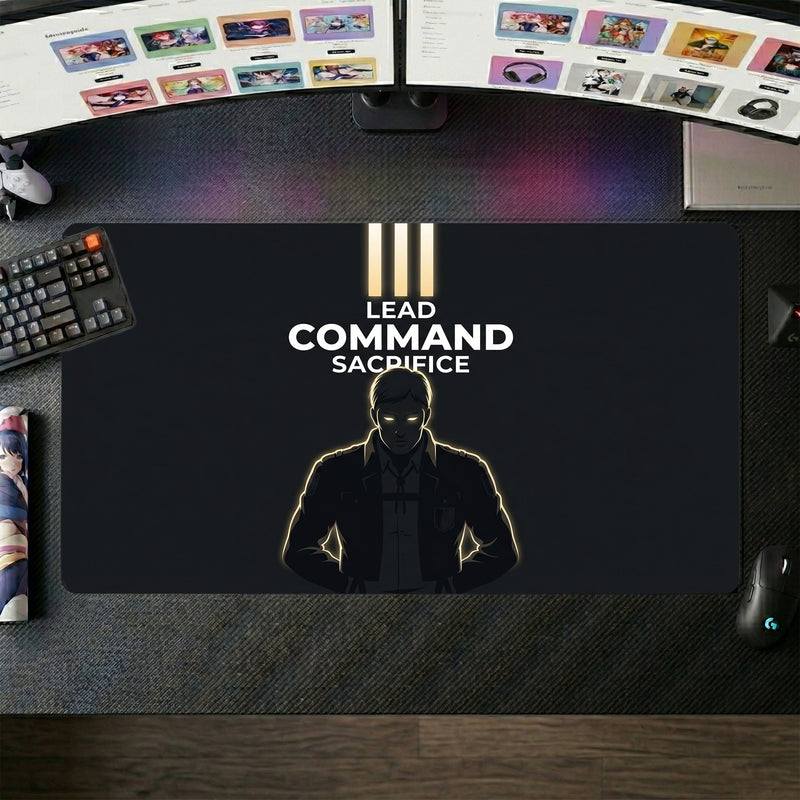Erwin anime mouse pad XL gaming desk mat Lead Command Silhouette 1