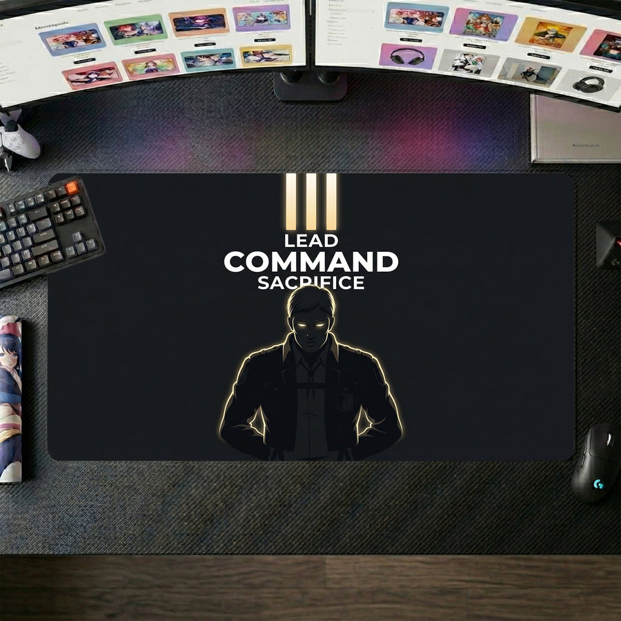 Erwin anime mouse pad XL gaming desk mat Lead Command Silhouette 1