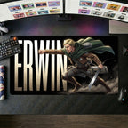 Erwin Smith anime mouse pad XL gaming desk mat Cinematic Action Pose