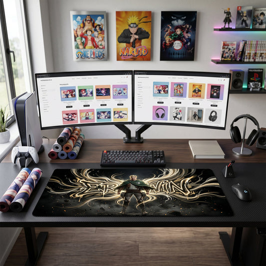 Erwin Smith anime mouse pad XL gaming desk mat Graffiti Cinematic Portrait