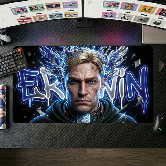 Erwin anime mouse pad XL gaming desk mat Smutty Graffiti Portrait