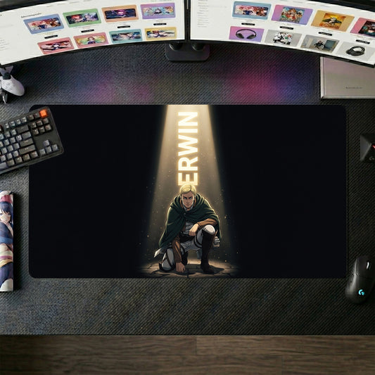 Erwin anime mouse pad XL gaming desk mat Solo Spotlight Dramatic Portrait