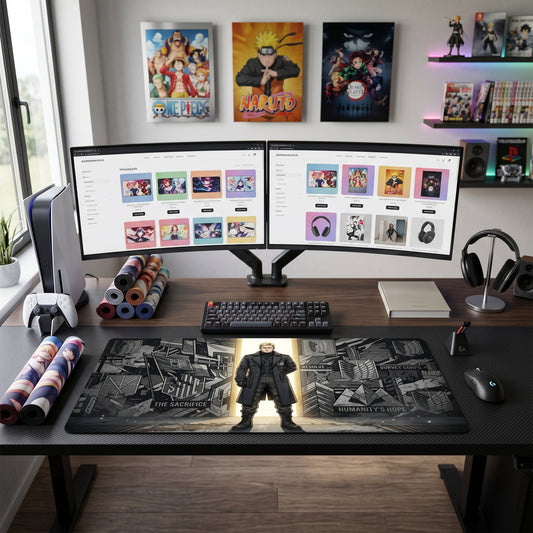 Erwin anime mouse pad XL gaming desk mat Survey Corps Dark Cinematic