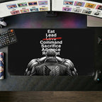 Erwin anime mouse pad XL gaming desk mat Scrunched Lead Command Silhouette