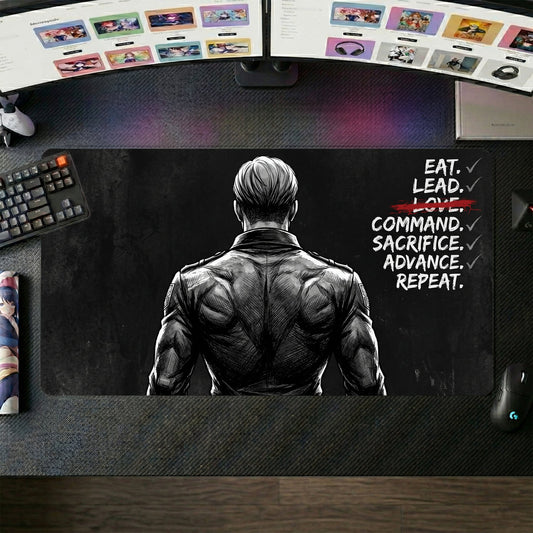 Erwin anime mouse pad XL gaming desk mat Silhouette Dark Command