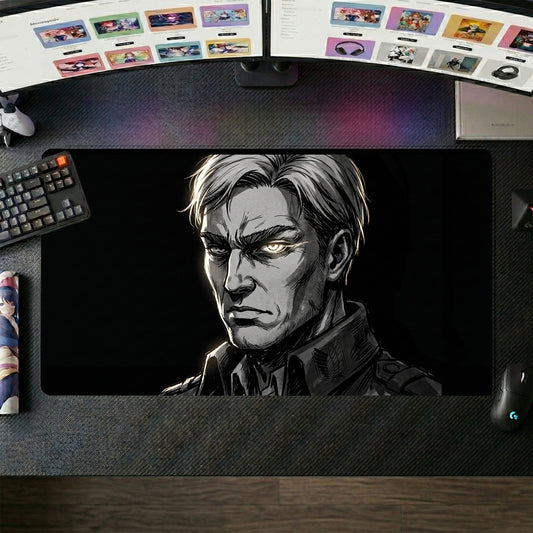 Erwin anime mouse pad XL gaming desk mat Sinister Monochrome Portrait