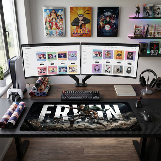 Erwin Smith anime mouse pad XL gaming desk mat Battle Hardcore Cinematic