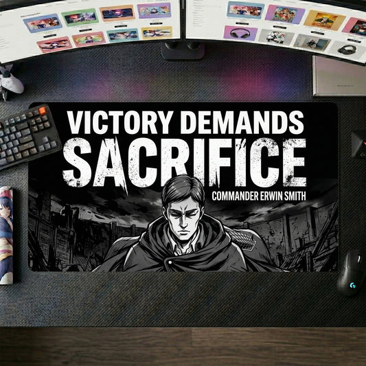 Erwin Smith anime mouse pad XL gaming desk mat Dark Cinematic Portrait