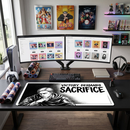 Erwin anime mouse pad XL gaming desk mat Victory Demands Sacrifice Cinematic