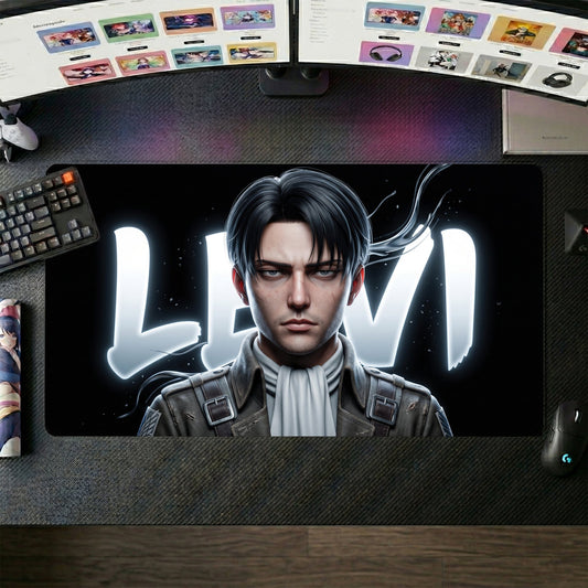 Levi anime mouse pad XL gaming desk mat 3D Cinematic Portrait