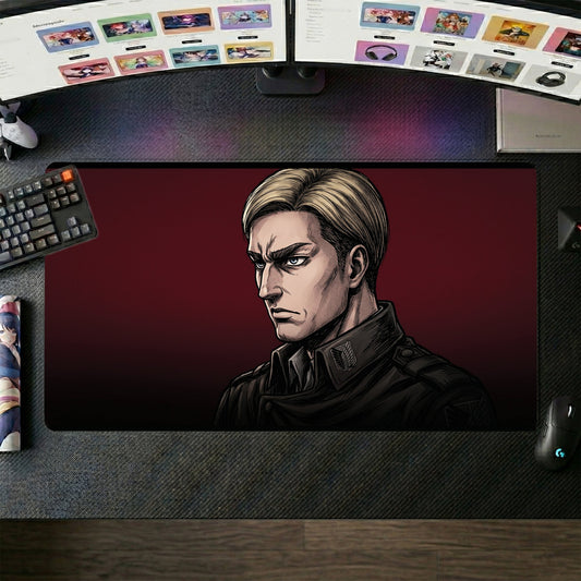 Levi anime mouse pad XL gaming desk mat Cinematic Portrait Dark