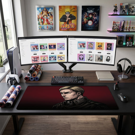 Levi anime mouse pad XL gaming desk mat Cinematic Portrait Dark