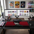 Levi anime mouse pad XL gaming desk mat Dark Portrait Red Gradient