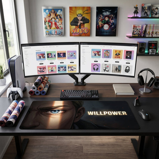 Levi anime mouse pad XL gaming desk mat Portrait Cinematic Willpower
