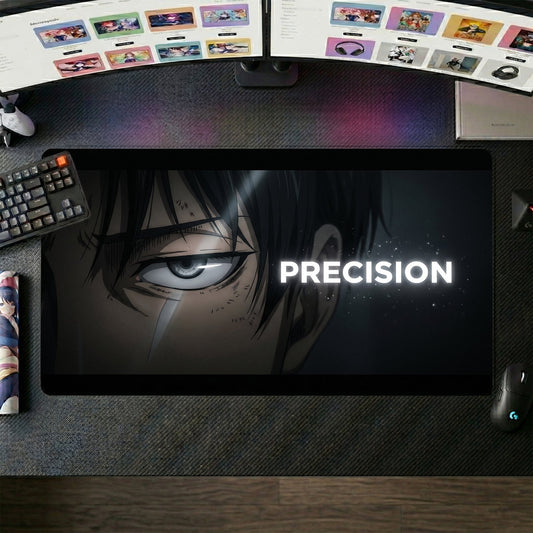 Levi anime mouse pad XL gaming desk mat Precision Cinematic Portrait