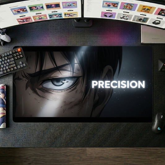 Levi anime mouse pad XL gaming desk mat Precision Cinematic Portrait 1