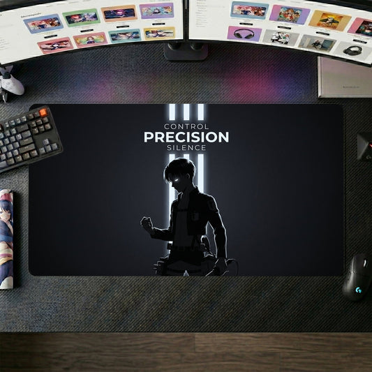 Levi anime mouse pad XL gaming desk mat Silhouette Odm Gear Precision