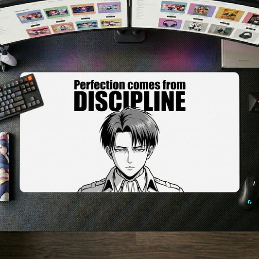 Levi anime mouse pad XL gaming desk mat Discipline Manga Portrait