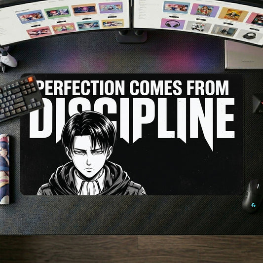 Levi anime mouse pad XL gaming desk mat Disciplined Portrait