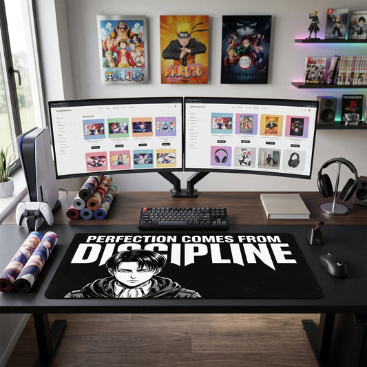 Levi anime mouse pad XL gaming desk mat Disciplined Portrait