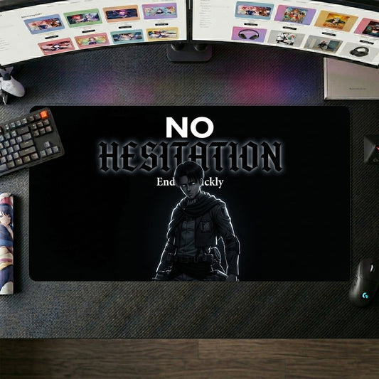 Levi anime mouse pad XL gaming desk mat No Hesitation Dark Cinematic
