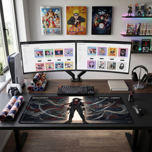Mikasa Ackerman anime mouse pad XL gaming desk mat Unyielding Spirit Portrait