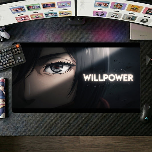 Mikasa anime mouse pad XL gaming desk mat Dramatic Eye Cinematic Portrait