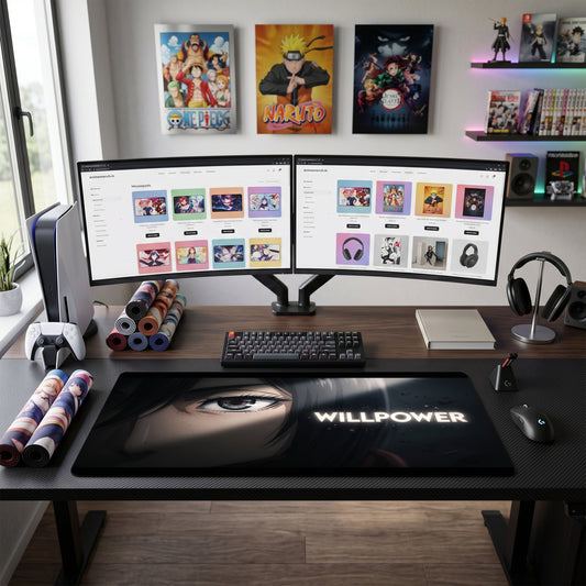 Mikasa anime mouse pad XL gaming desk mat Dramatic Eye Cinematic Portrait