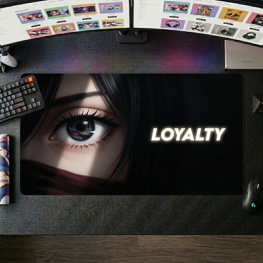 Mikasa anime mouse pad XL gaming desk mat Dramatic Eye Portrait Loyalty