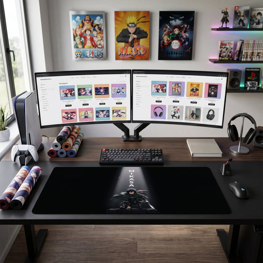 Mikasa anime mouse pad XL gaming desk mat Dramatic Spotlight Portrait 1