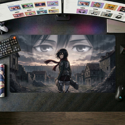 Mikasa anime mouse pad XL gaming desk mat Haunting Portrait Cinematic