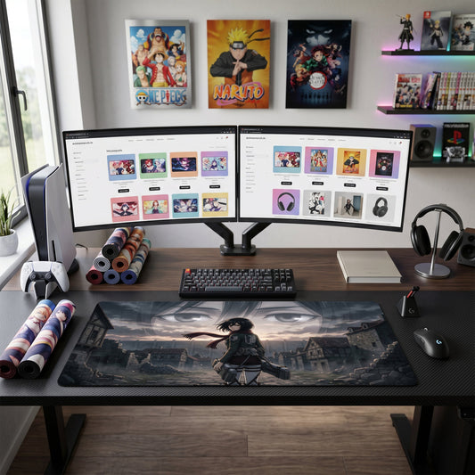 Mikasa anime mouse pad XL gaming desk mat Haunting Portrait Cinematic