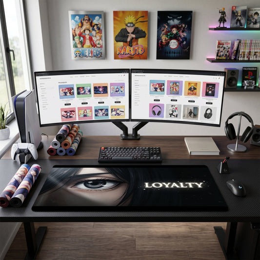 Mikasa anime mouse pad XL gaming desk mat Loyalty Eye Cinematic Portrait