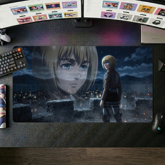 Mikasa anime mouse pad XL gaming desk mat Night Scape Cinematic Portrait