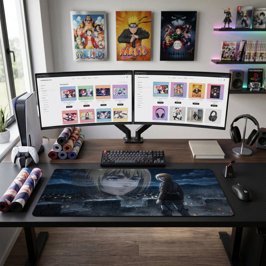 Mikasa anime mouse pad XL gaming desk mat Night Scape Cinematic Portrait