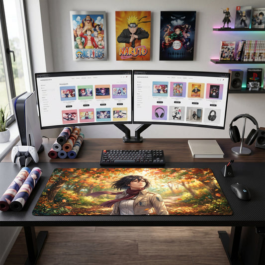 Mikasa anime mouse pad XL gaming desk mat Autumn Vibrant Portrait