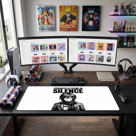 Mikasa anime mouse pad XL gaming desk mat Silence Minimalist Portrait