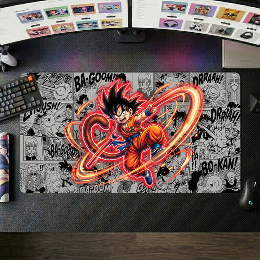 Child Goku anime mouse pad XL gaming desk mat Dynamic Manga Collage