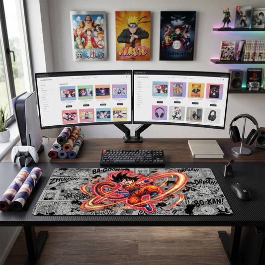 Child Goku anime mouse pad XL gaming desk mat Dynamic Manga Collage