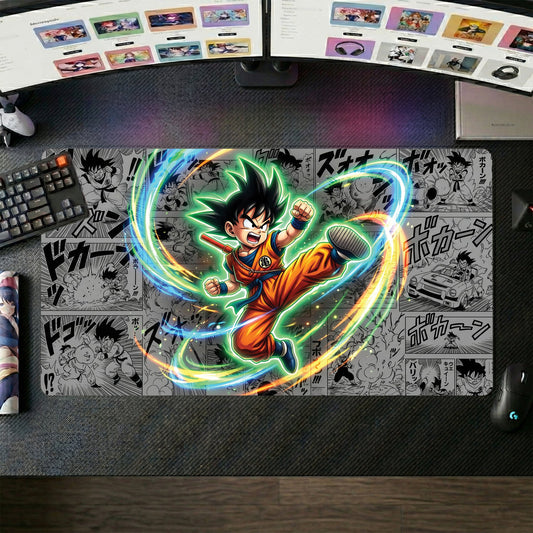 Child Goku anime mouse pad XL gaming desk mat Dynamic Manga Glow