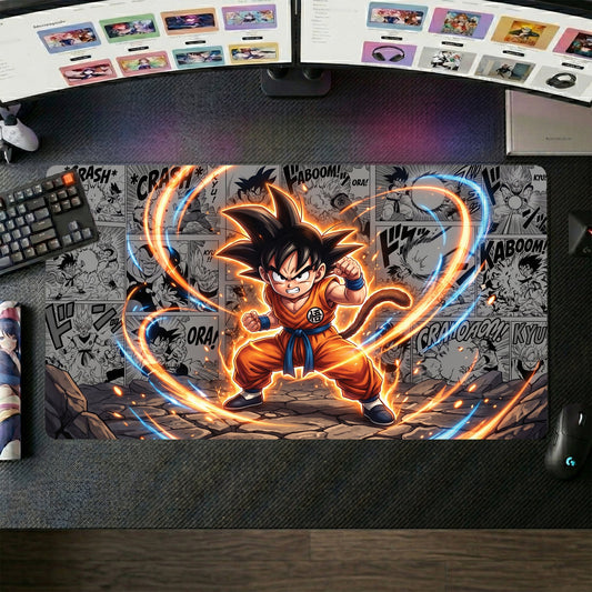 Child Goku anime mouse pad XL gaming desk mat Manga Action Explosion