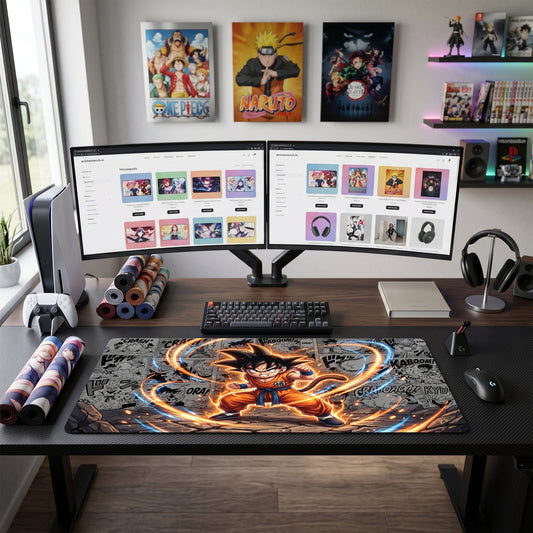 Child Goku anime mouse pad XL gaming desk mat Manga Action Explosion