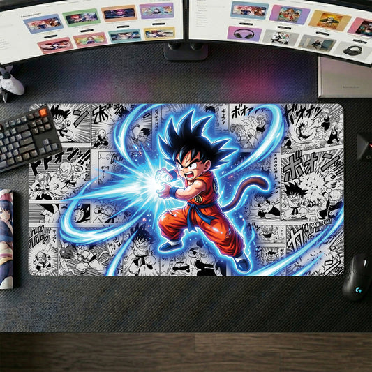 Child Goku anime mouse pad XL gaming desk mat Manga Energy Blast