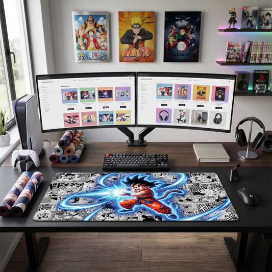 Child Goku anime mouse pad XL gaming desk mat Manga Energy Blast
