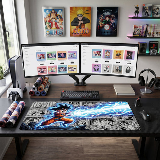 Goku anime mouse pad XL gaming desk mat Dynamic Manga Energy Blast