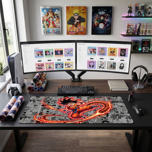 Goku anime mouse pad XL gaming desk mat Dynamic Manga Kamehameha