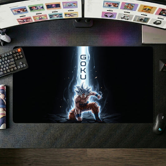 Goku anime mouse pad XL gaming desk mat Electric Pose Rising Energy